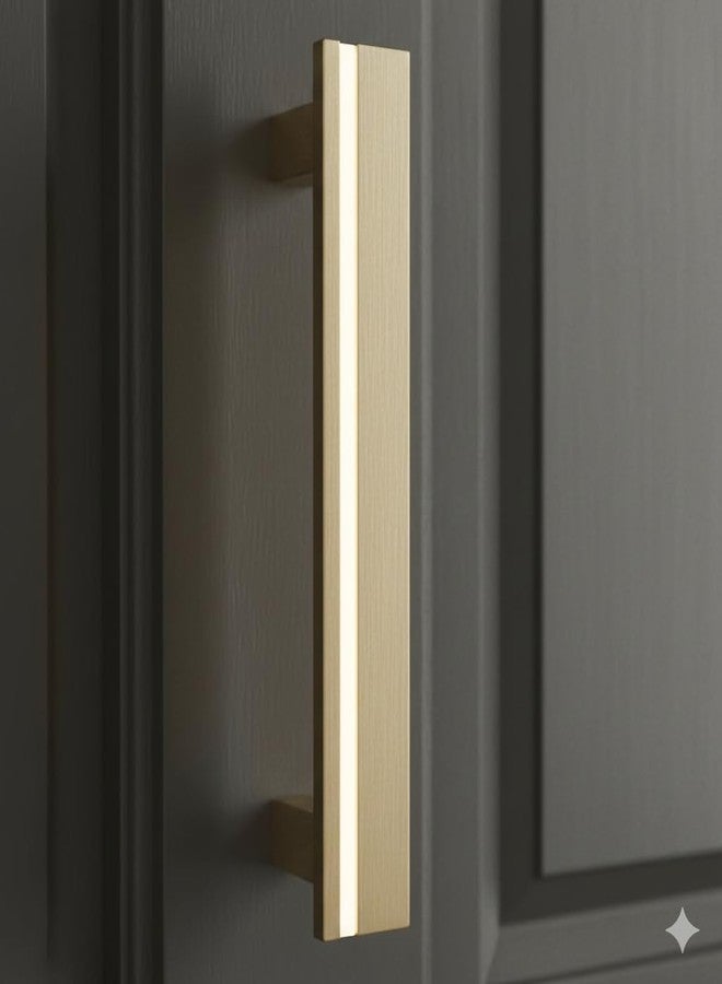SAVlO Savio SPH38 18-Inch Stainless Steel Door Pull Handle with Antique Gold Finish. Modern Square Design, Anti-Rust and Heavy-Duty. Ideal for Home, Office & Commercial Doors. - Image 5
